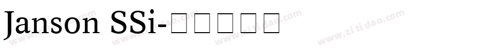 Janson SSi字体转换